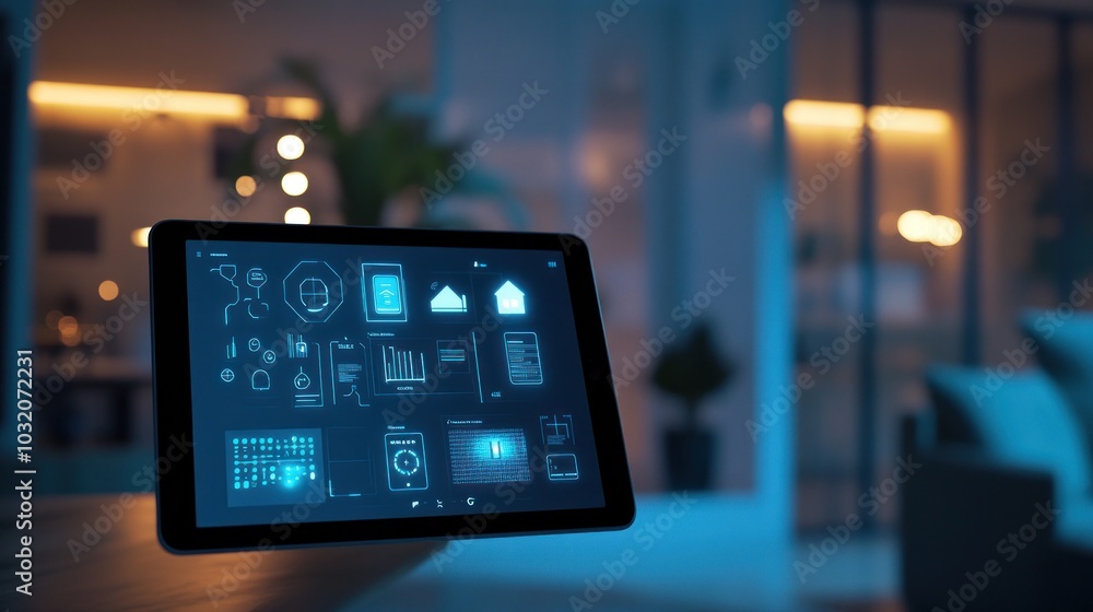 Smart Home Control Tablet Interface Smart Home Control Tablet Interface