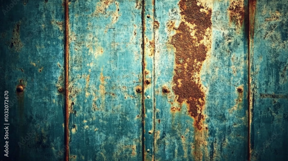 Rustic Wooden Texture with Distressed Teal Paint Rustic Wooden Texture with Distressed Teal Paint