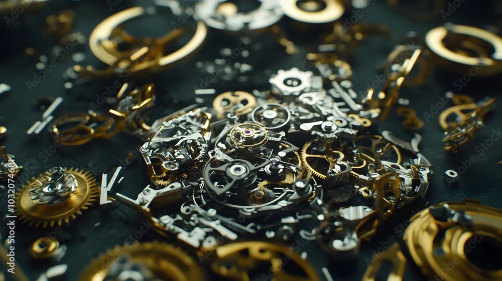 Intricate dismantled mechanical watch with detailed gears and springs on dark background, symbolizing precision and complexity in teardown analysis. Intricate dismantled mechanical watch with detailed gears and springs on dark background, symbolizing precision and complexity in teardown analysis.