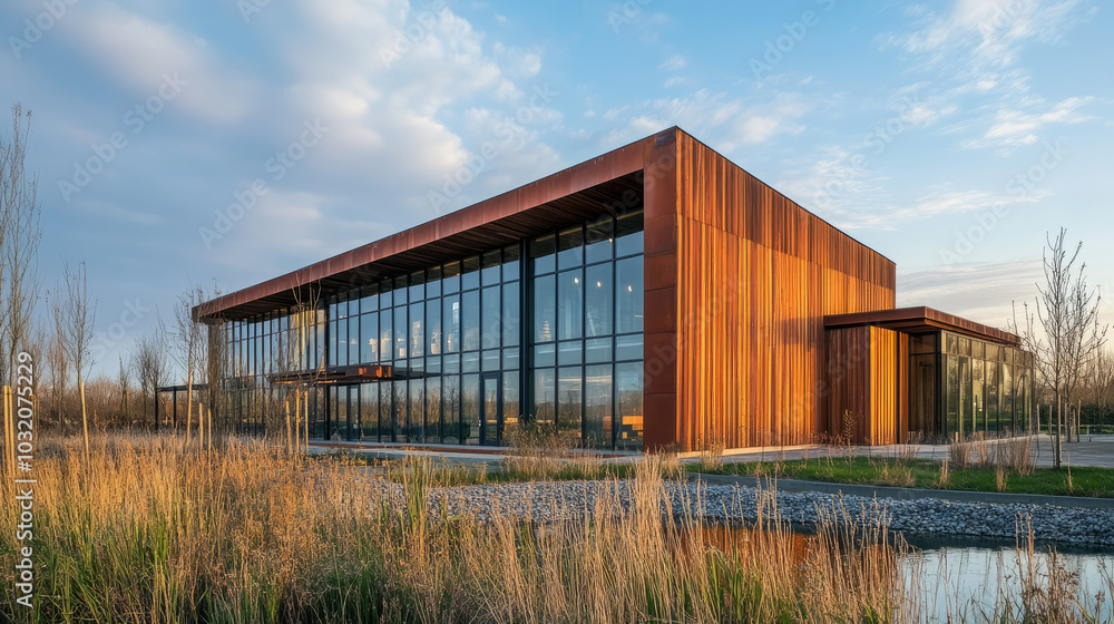 A showcase of eco-friendly materials like reclaimed wood and recycled steel being used in construction, highlighting sustainability in building practices A showcase of eco-friendly materials like reclaimed wood and recycled steel being used in construction, highlighting sustainability in building practices