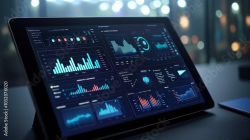 Data Analysis Dashboard on Digital Device