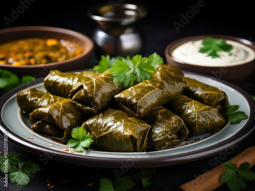 Dolma on a plate photo