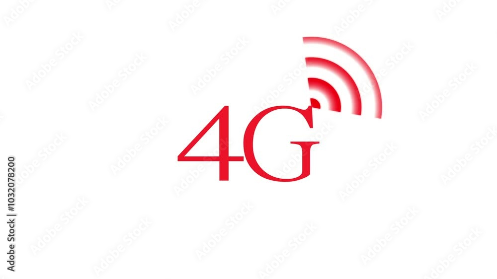 5G network concept animation on white background. Update the network system. UHD 4K 5G network concept animation on white background. Update the network system. UHD 4K