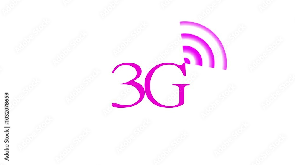 the Animated 3g network icon design in flat icon. Technology concept icon. 3g network. white background the Animated 3g network icon design in flat icon. Technology concept icon. 3g network. white background