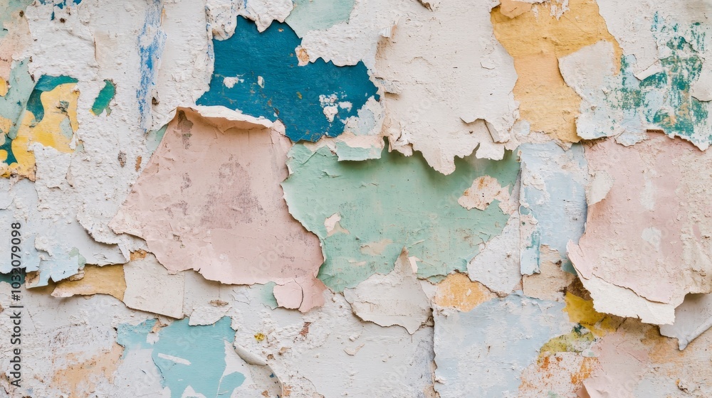 Weathered Painted Wall Texture with Peeling Paint Weathered Painted Wall Texture with Peeling Paint