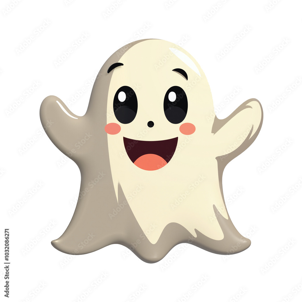 White ghost. Cute isolated cartoon illustration for halloween in png format. White ghost. Cute isolated cartoon illustration for halloween in png format.