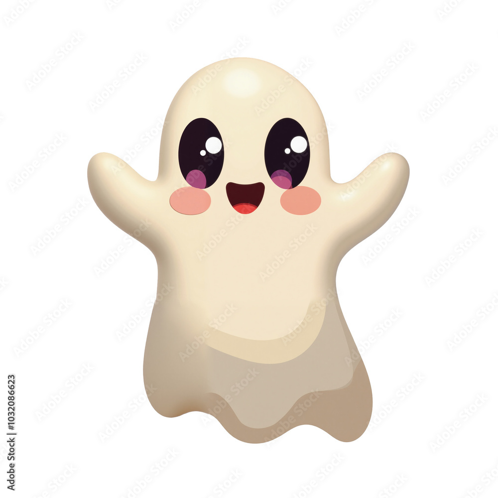 White ghost. Cute isolated cartoon illustration for halloween in png format. White ghost. Cute isolated cartoon illustration for halloween in png format.