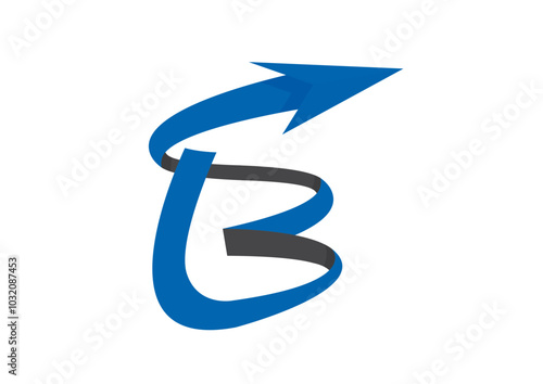 logo leader  de flèche en forme de lette B