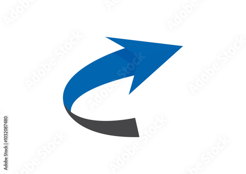 logo de flèche en forme de lette C
