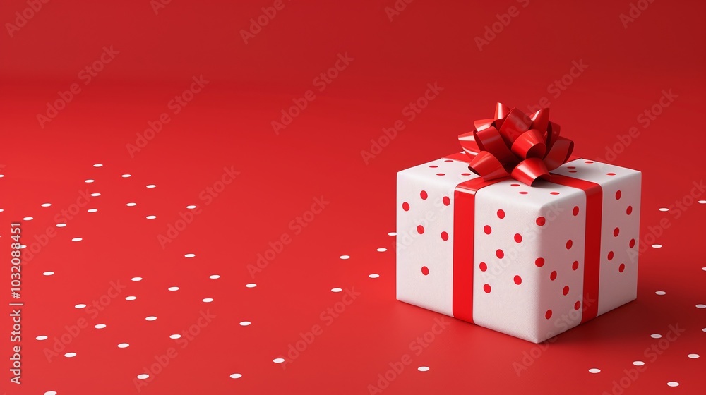 Obraz premium 3D Rendering of Floating Christmas Gift Box