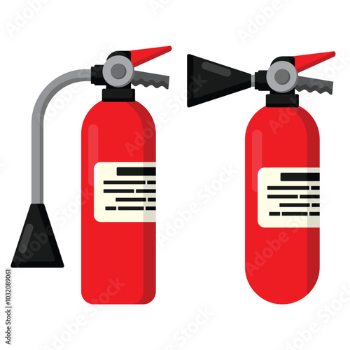 fire extinguisher concept illustration, flat style vector illustration.