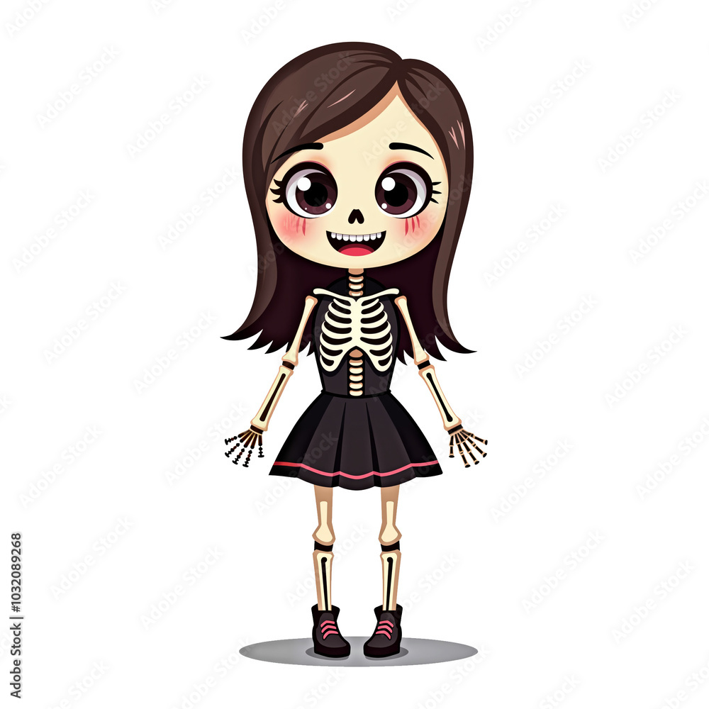 skeleton. cute halloween characters isolated PNG with no background in cartoon style skeleton. cute halloween characters isolated PNG with no background in cartoon style