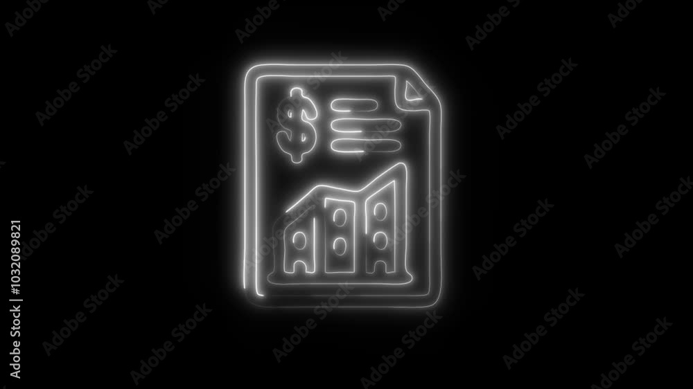 Glowing Market Share Icon in HD Video Neon Animation – Business Growth and Strategy Symbol on Black Background Glowing Market Share Icon in HD Video Neon Animation – Business Growth and Strategy Symbol on Black Background