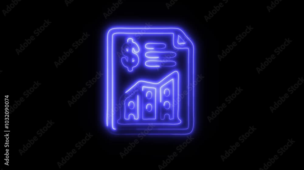 Glowing Market Share Icon in HD Video Neon Animation – Business Growth and Strategy Symbol on Black Background Glowing Market Share Icon in HD Video Neon Animation – Business Growth and Strategy Symbol on Black Background