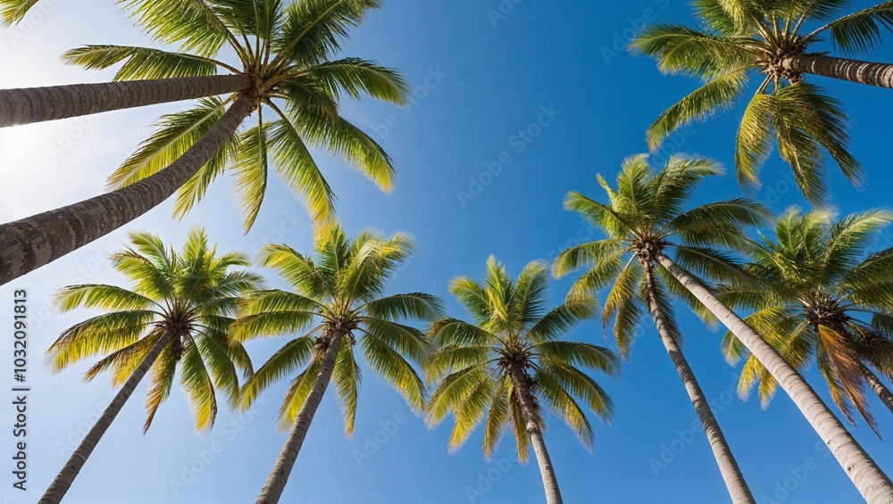 palmeras en verano en una playa de méxico palmeras en verano en una playa de méxico