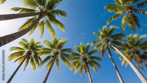 Wallpaper Mural palmeras en verano en una playa de méxico Torontodigital.ca