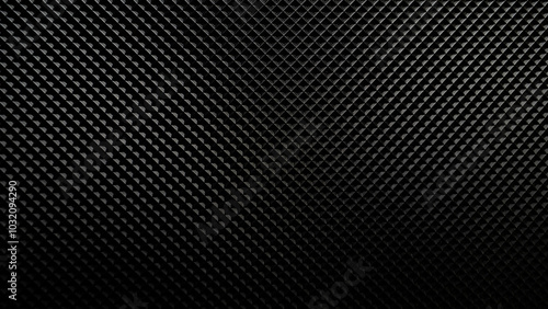 Rubber mat close-up. Futuristic black background with decorative honeycombs. Copy space.