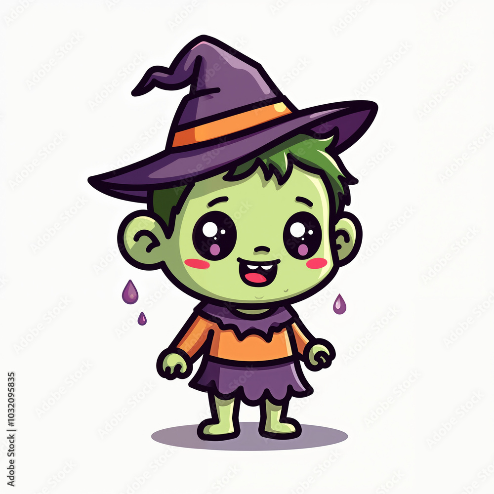 Cute isolated zombie PNG with no background for halloween cartoon illustration Cute isolated zombie PNG with no background for halloween cartoon illustration