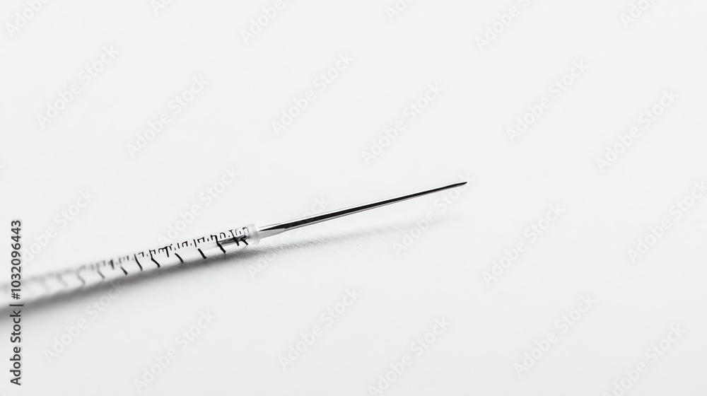 A close up of a needle from a syringe. A close up of a needle from a syringe.