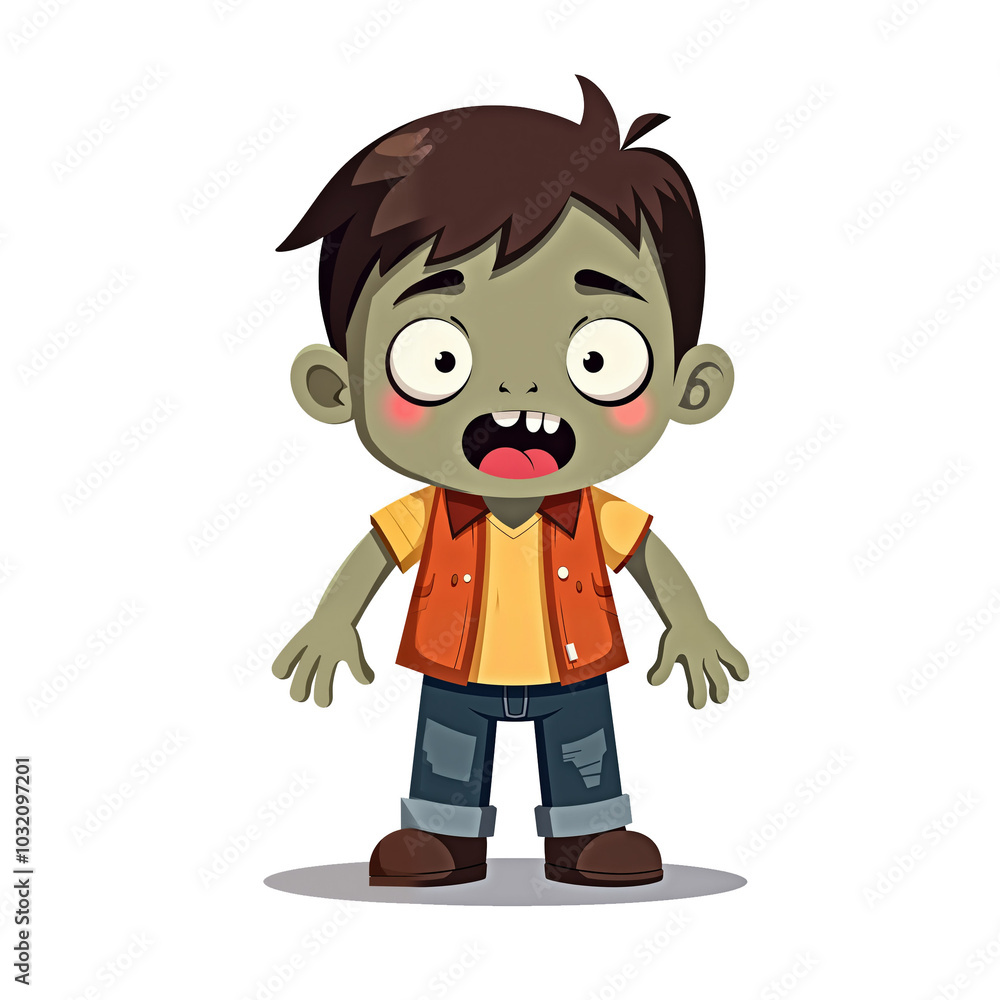 Cute isolated zombie PNG with no background for halloween cartoon illustration Cute isolated zombie PNG with no background for halloween cartoon illustration