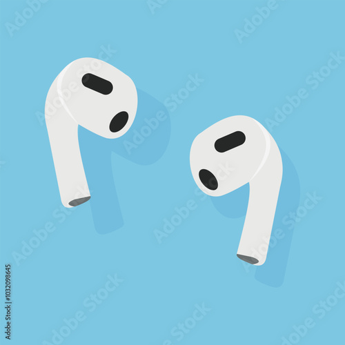 Wireless headphones airpods. Vector illustration.