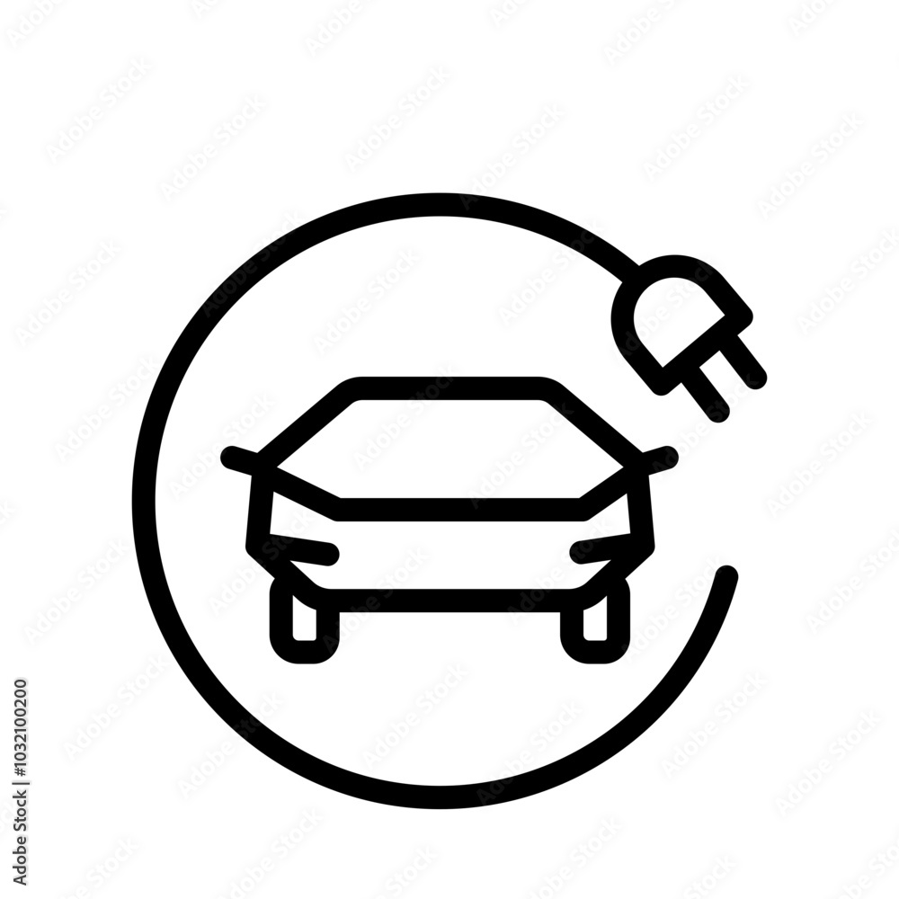 Electric Car Icon Electric Car Icon