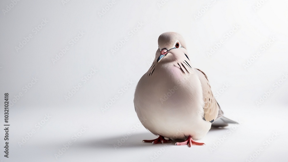 Happy dove isolated on a white background Happy dove isolated on a white background