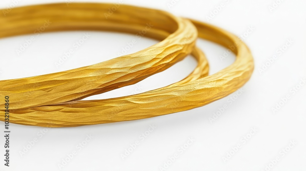 Two Beautifully Crafted Gold Round Frames Showcase a Textured Design Generative AI Two Beautifully Crafted Gold Round Frames Showcase a Textured Design Generative AI