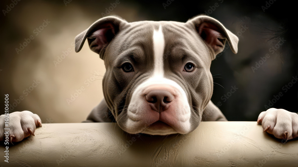 A dog with a black and white face is looking at the camera A dog with a black and white face is looking at the camera