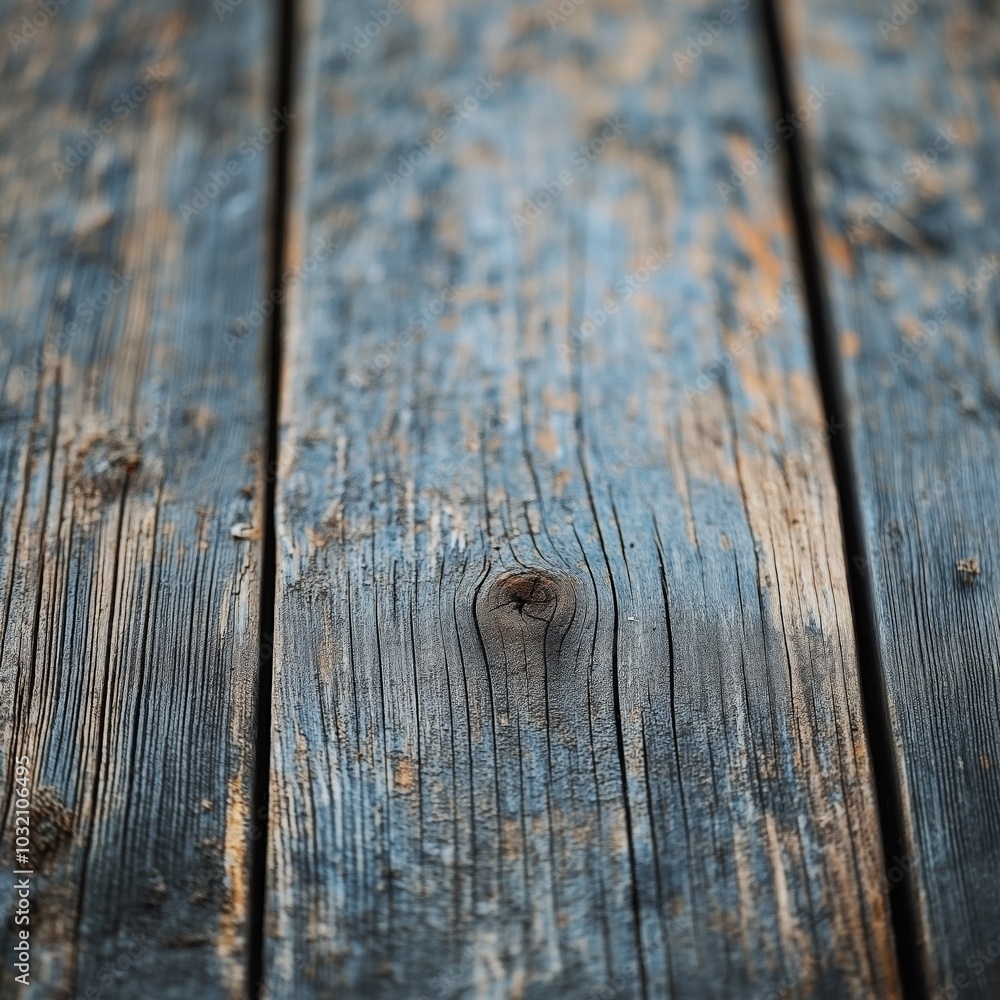 Weathered wooden planks displaying their intricate textures and patterns in faded blue hues and natural grain. Weathered wooden planks displaying their intricate textures and patterns in faded blue hues and natural grain.
