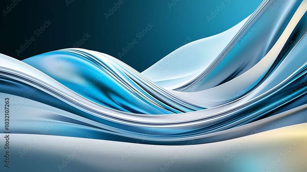 This abstract image features flowing waves in shades of blue and silver, creating a sense of motion and tranquility. Ideal for modern design and artistic projects. This abstract image features flowing waves in shades of blue and silver, creating a sense of motion and tranquility. Ideal for modern design and artistic projects.