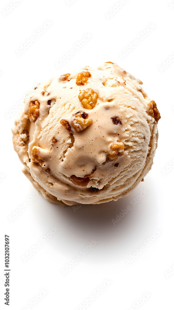 Peanut Butter Rice Krispie Treat Ice Cream Delight, large scoop with treat pieces, vibrant presentation on a clean white backdrop, indulgent and inviting. Peanut Butter Rice Krispie Treat Ice Cream Delight, large scoop with treat pieces, vibrant presentation on a clean white backdrop, indulgent and inviting.