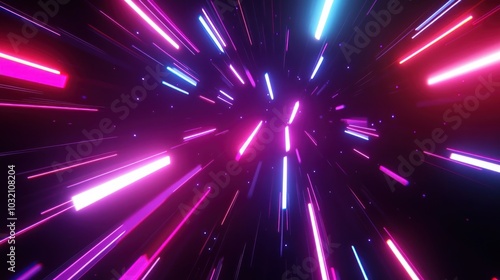 Neon Lights in Space