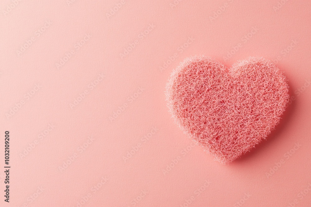 Heart Symbol in Soft Pink Texture on Background Heart Symbol in Soft Pink Texture on Background