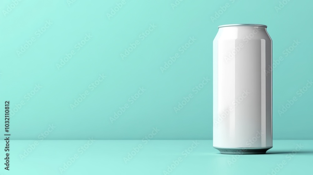 Blank aluminum can on a table Blank aluminum can on a table