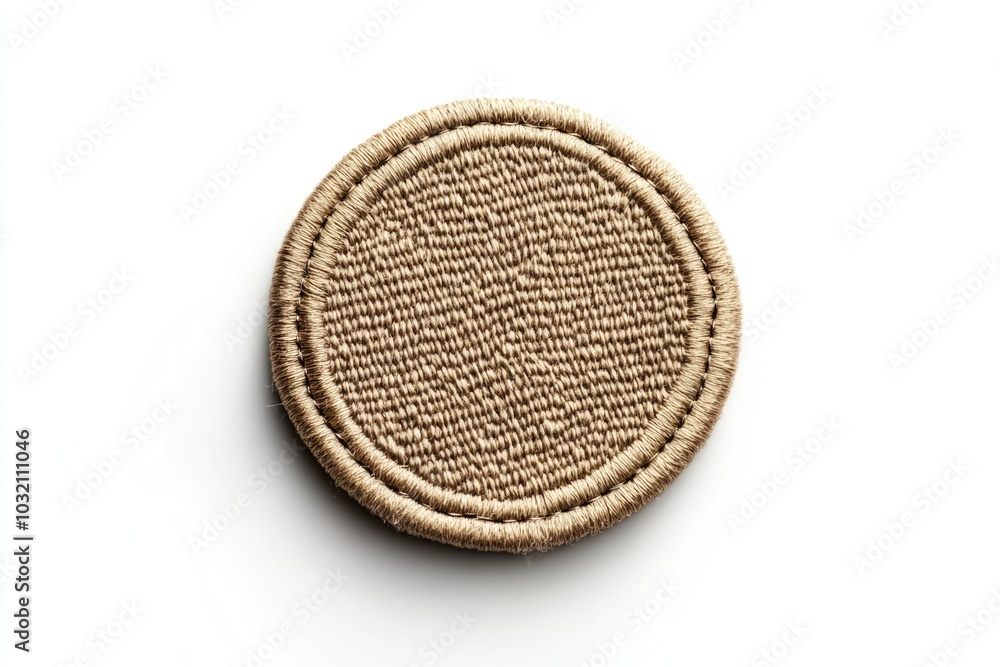 A round woven object placed on a white surface A round woven object placed on a white surface