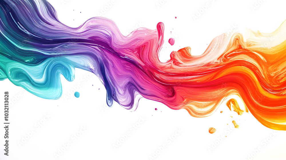 Vibrant Abstract Streaks, dynamic splashes of color on a clean white canvas, evoking energy and creativity through bold artistic expression Vibrant Abstract Streaks, dynamic splashes of color on a clean white canvas, evoking energy and creativity through bold artistic expression