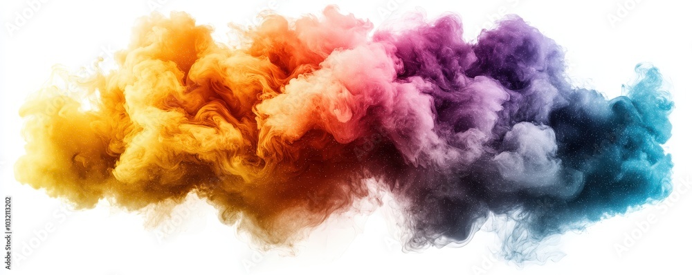 Fototapeta premium Vibrant Abstract Colorful Cloud Display in Anime Style