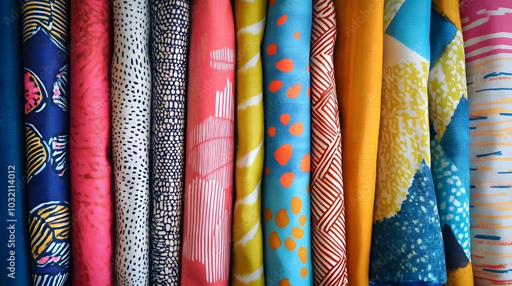 A collection of pillows and a couch with a variety of colors and patterns. Scene is vibrant and lively, with a mix of bold and playful designs A collection of pillows and a couch with a variety of colors and patterns. Scene is vibrant and lively, with a mix of bold and playful designs
