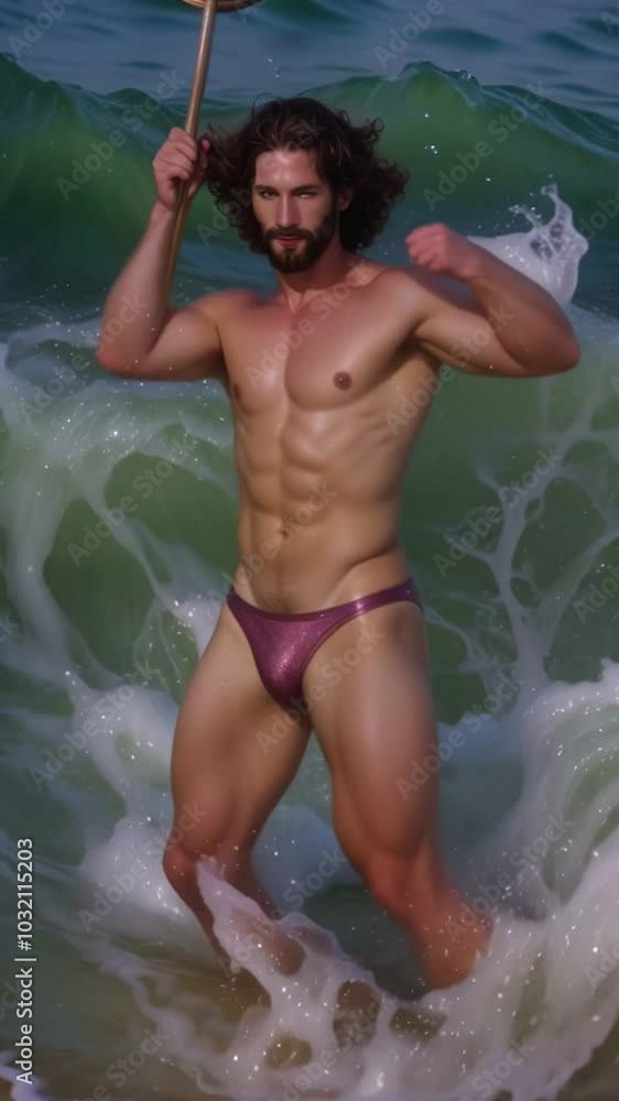 Handsome man against the background of the sea Handsome man against the background of the sea