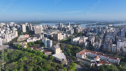 Wallpaper Mural Porto Alegre Skyline At Porto Alegre In Rio Grande Do Sul Brazil. Downtown District. Highrise Buildings. Beautiful City Skyline. Porto Alegre Skyline At Porto Alegre In Rio Grande Do Sul Brazil.  Torontodigital.ca
