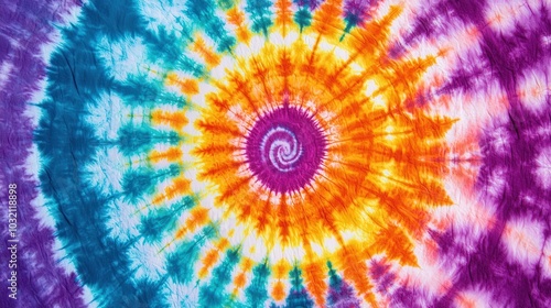 Vibrant Tie-Dye Spiral Pattern for Creative Projects