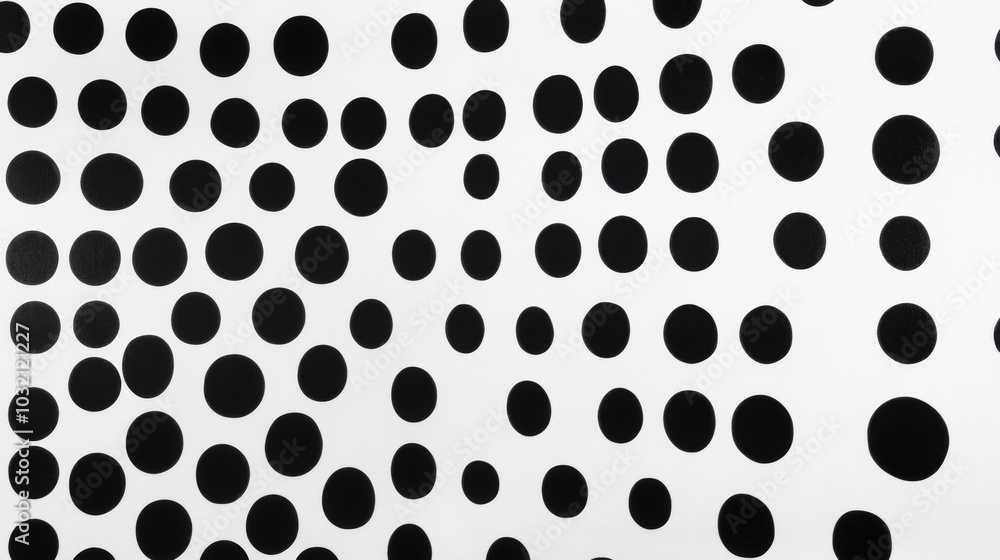 Simple black dots arranged in a uniform row, creating a visually striking pattern, emphasizing symmetry and minimalism. Simple black dots arranged in a uniform row, creating a visually striking pattern, emphasizing symmetry and minimalism.