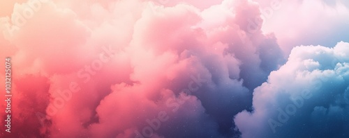 Soft Clouds in Pastel Colors Against a Dreamy Sky