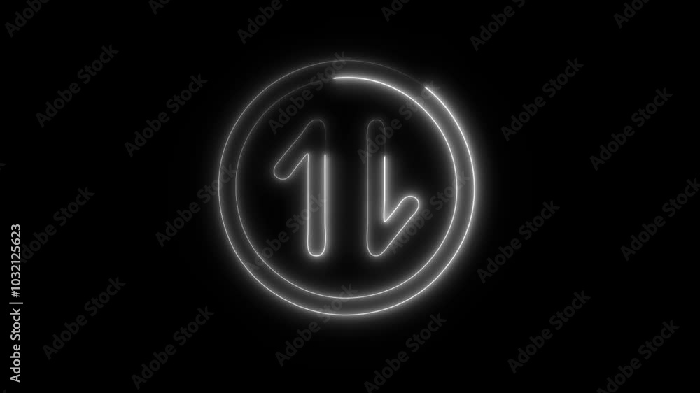 Glowing Transfer Icon in HD Video Neon Animation – Movement and Transition Symbol on Black Background Glowing Transfer Icon in HD Video Neon Animation – Movement and Transition Symbol on Black Background