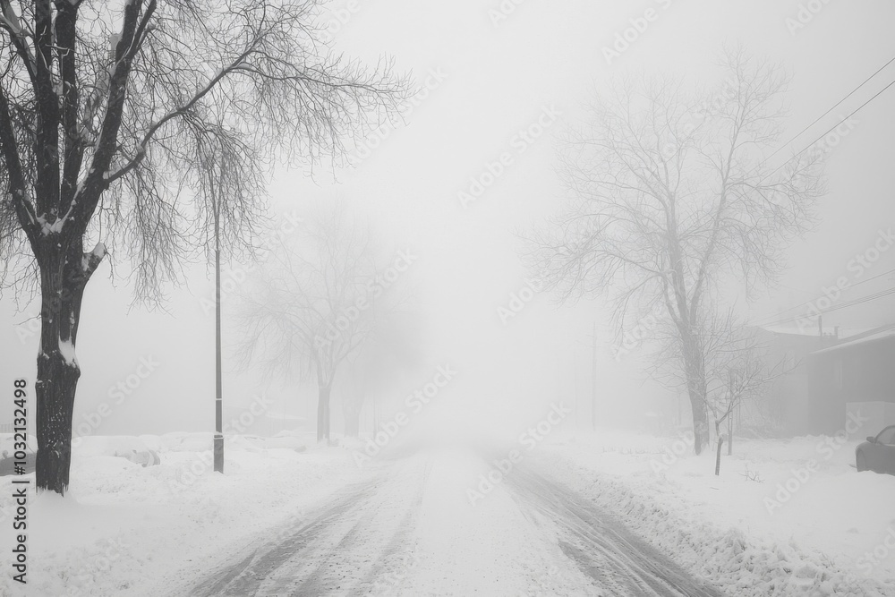Fototapeta premium White Fog Background in Nature