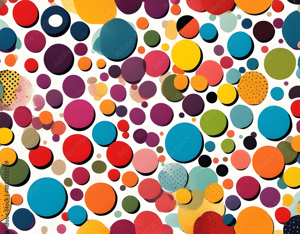 colorful polka dots with cool isolated pop art style background colorful polka dots with cool isolated pop art style background
