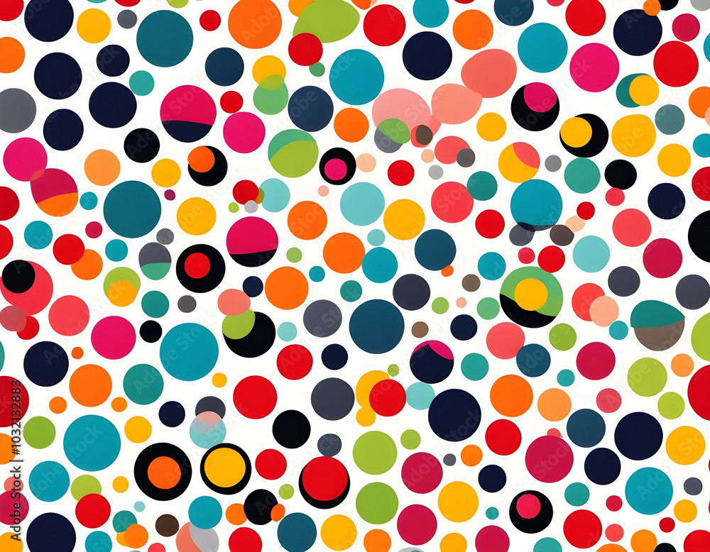 colorful polka dots with cool isolated pop art style background colorful polka dots with cool isolated pop art style background