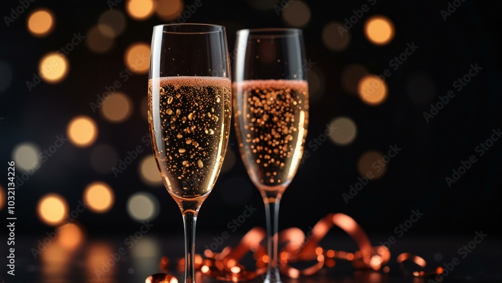 glasses of champagne glasses of champagne