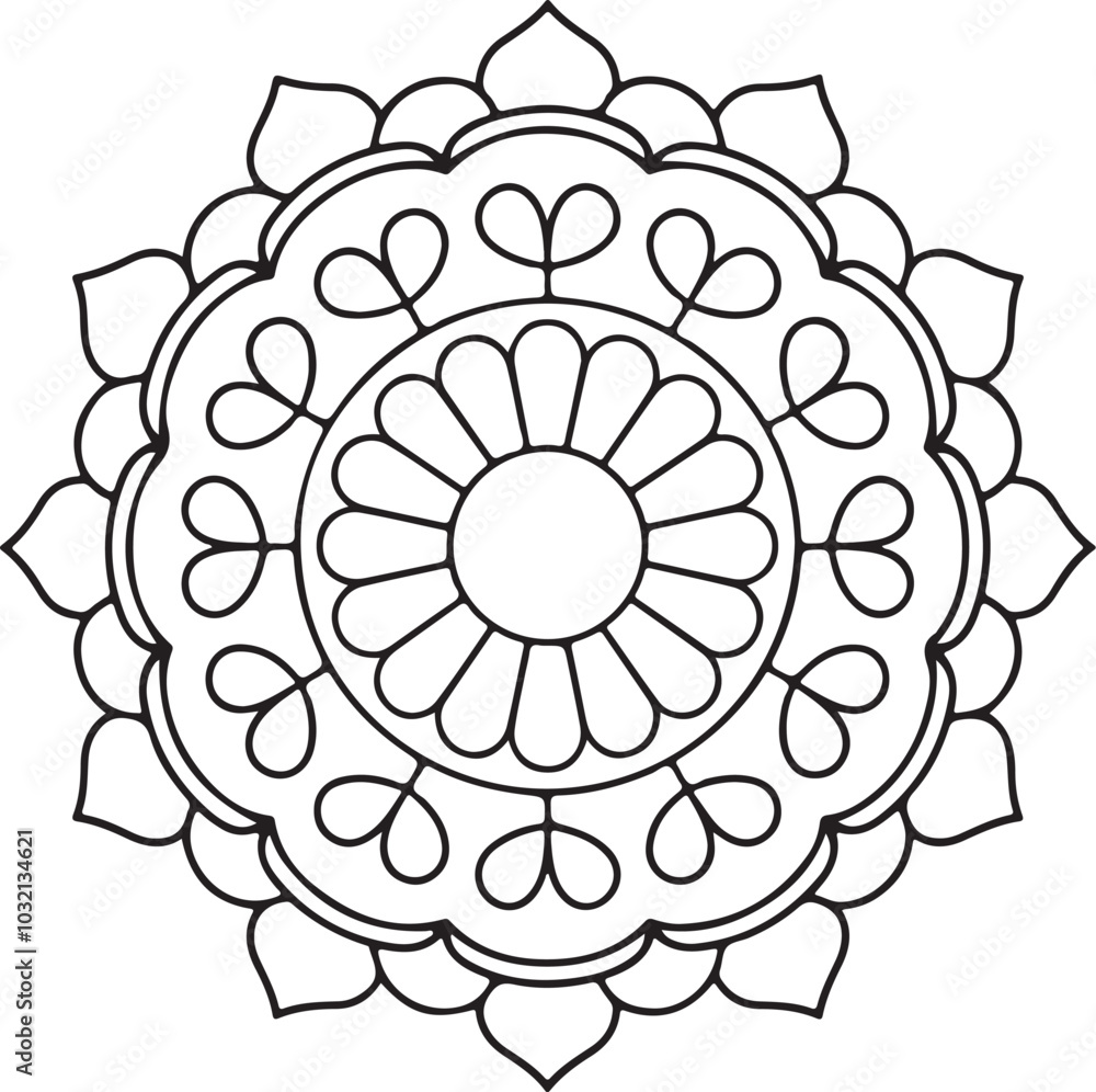 Minimalist Mandala vector art illustration Minimalist Mandala vector art illustration